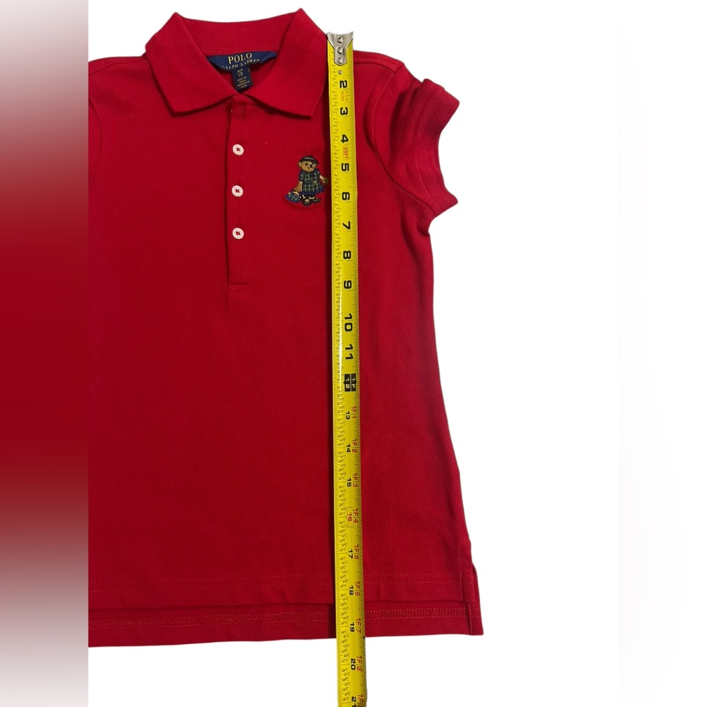Girls Polo Ralph Lauren Red Polo Shirt Size S/P (7) - Picture 4 of 5